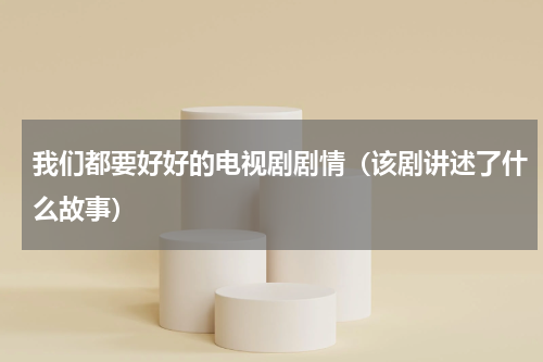 我们都要好好的电视剧剧情（该剧讲述了什么故事）