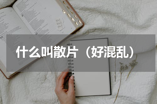 什么叫散片（好混乱）
