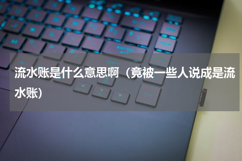 流水账是什么意思啊（竟被一些人说成是流水账）