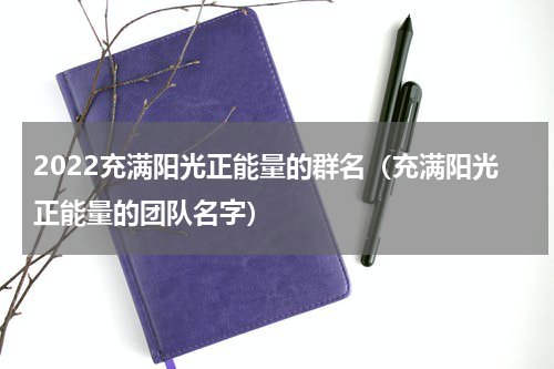 2022充满阳光正能量的群名（充满阳光正能量的团队名字）