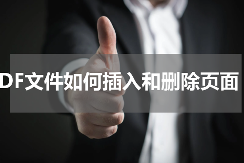 PDF文件如何插入和删除页面