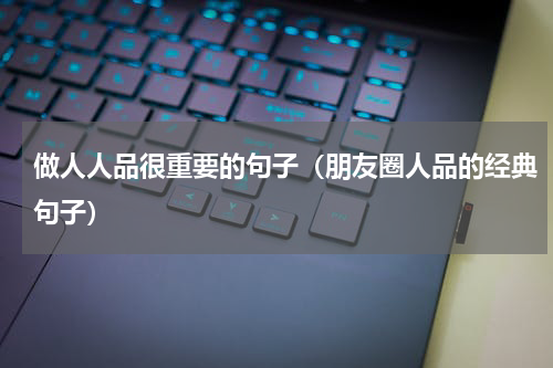 做人人品很重要的句子（朋友圈人品的经典句子）