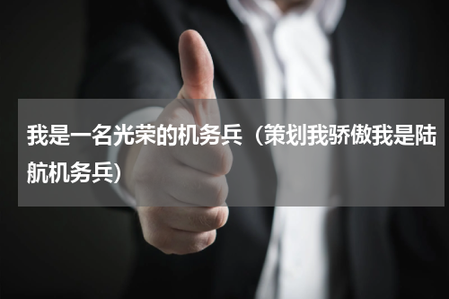 我是一名光荣的机务兵（策划我骄傲我是陆航机务兵）
