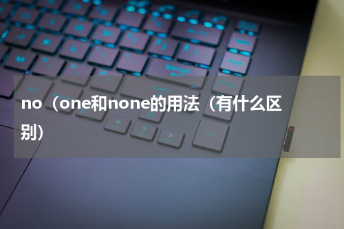 no（one和none的用法（有什么区别）