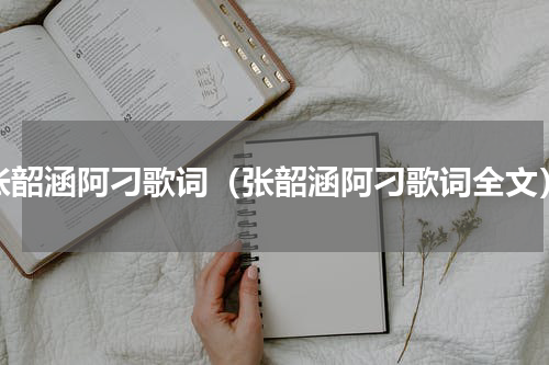 张韶涵阿刁歌词（张韶涵阿刁歌词全文）