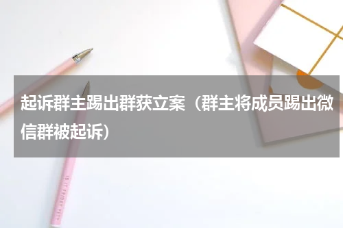 起诉群主踢出群获立案（群主将成员踢出微信群被起诉）