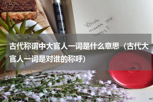 古代称谓中大官人一词是什么意思（古代大官人一词是对谁的称呼）