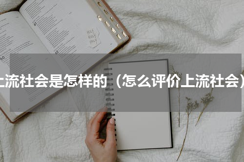 上流社会是怎样的（怎么评价上流社会）