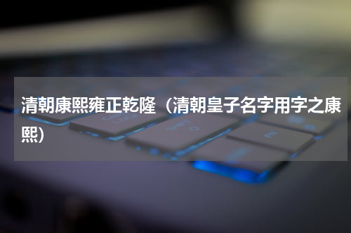清朝康熙雍正乾隆（清朝皇子名字用字之康熙）