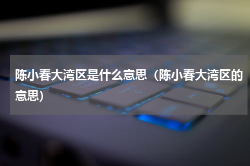 陈小春大湾区是什么意思（陈小春大湾区的意思）