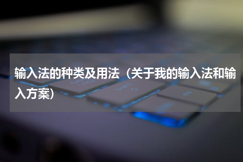 输入法的种类及用法（关于我的输入法和输入方案）