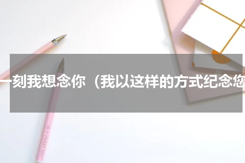 这一刻我想念你（我以这样的方式纪念您）
