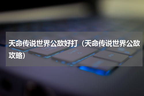 天命传说世界公敌好打（天命传说世界公敌攻略）
