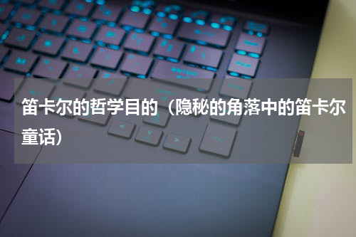 笛卡尔的哲学目的（隐秘的角落中的笛卡尔童话）