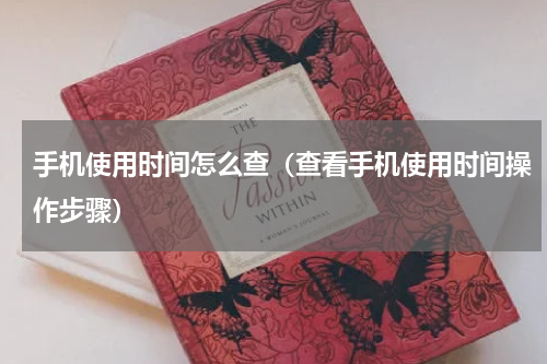 手机使用时间怎么查（查看手机使用时间操作步骤）