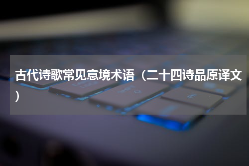 古代诗歌常见意境术语（二十四诗品原译文）