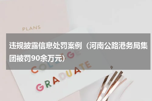 违规披露信息处罚案例（河南公路港务局集团被罚90余万元）