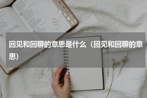 回见和回聊的意思是什么（回见和回聊的意思）