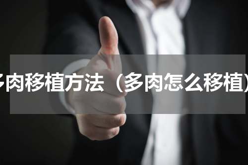 多肉移植方法（多肉怎么移植）