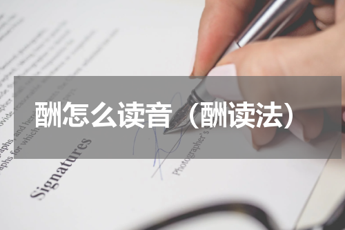 酬怎么读音（酬读法）
