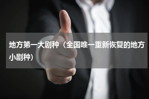 地方第一大剧种（全国唯一重新恢复的地方小剧种）