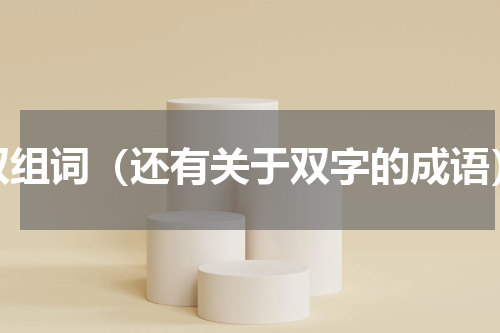 双组词（还有关于双字的成语）