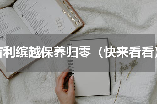 吉利缤越保养归零（快来看看）