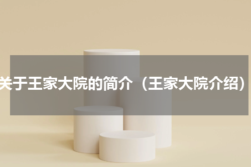 关于王家大院的简介（王家大院介绍）