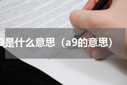 a9是什么意思（a9的意思）