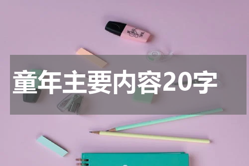 童年主要内容20字