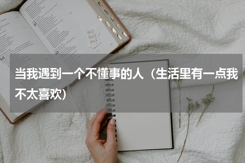 当我遇到一个不懂事的人（生活里有一点我不太喜欢）