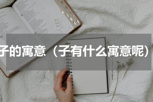 子的寓意（子有什么寓意呢）