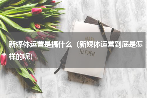 新媒体运营是搞什么（新媒体运营到底是怎样的呢）