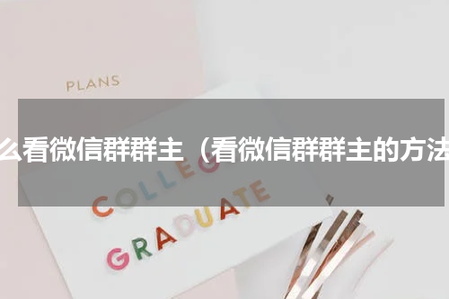 怎么看微信群群主（看微信群群主的方法）