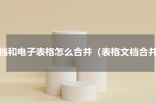 文档和电子表格怎么合并（表格文档合并）