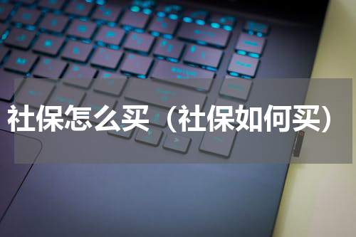 社保怎么买（社保如何买）