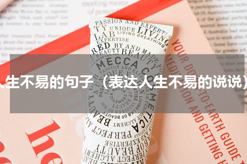 人生不易的句子（表达人生不易的说说）