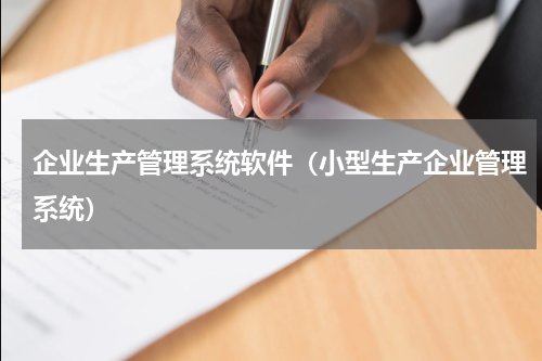 企业生产管理系统软件（小型生产企业管理系统）