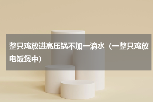 整只鸡放进高压锅不加一滴水（一整只鸡放电饭煲中）