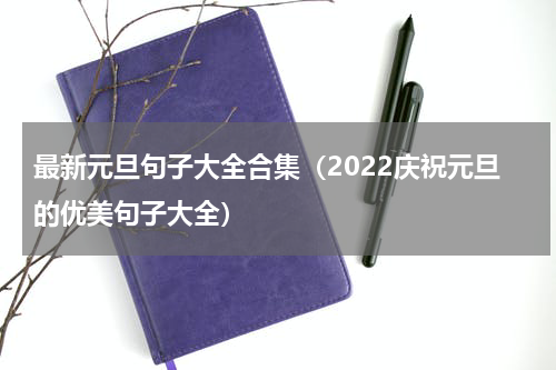 最新元旦句子大全合集（2022庆祝元旦的优美句子大全）