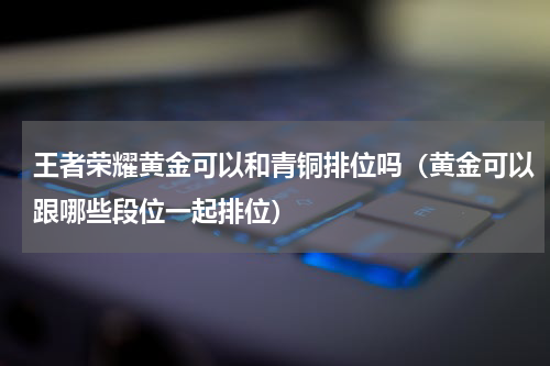 王者荣耀黄金可以和青铜排位吗（黄金可以跟哪些段位一起排位）