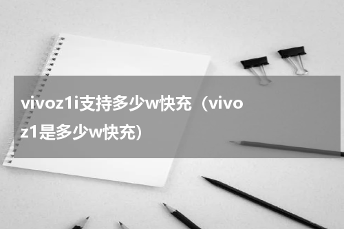 vivoz1i支持多少w快充（vivoz1是多少w快充）