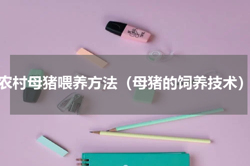 农村母猪喂养方法（母猪的饲养技术）