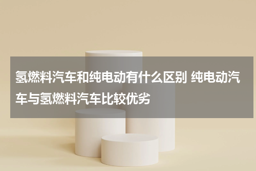 氢燃料汽车和纯电动有什么区别 纯电动汽车与氢燃料汽车比较优劣