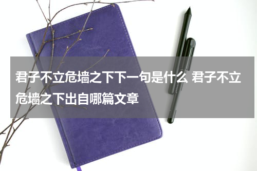 君子不立危墙之下下一句是什么 君子不立危墙之下出自哪篇文章