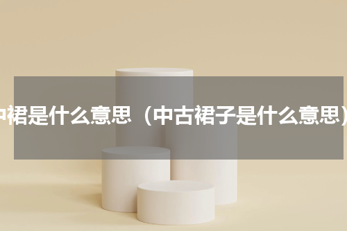 中裙是什么意思（中古裙子是什么意思）