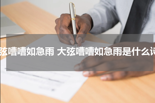 大弦嘈嘈如急雨 大弦嘈嘈如急雨是什么诗