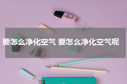 要怎么净化空气 要怎么净化空气呢