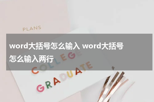 word大括号怎么输入 word大括号怎么输入两行