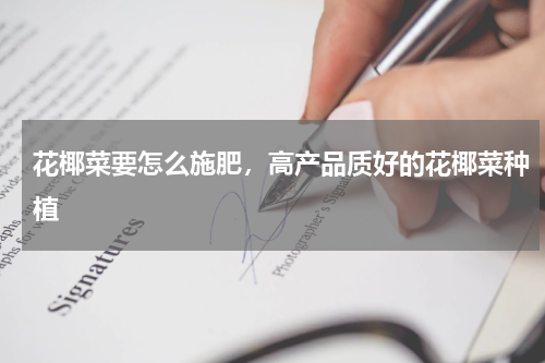 花椰菜要怎么施肥，高产品质好的花椰菜种植